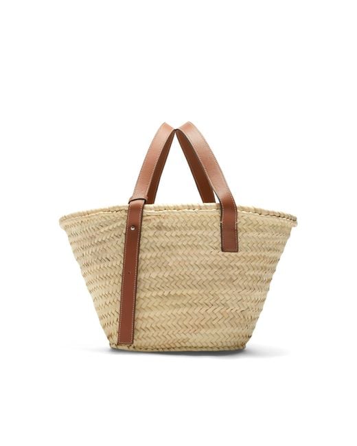 Loewe Green Medium Basket Bag, , 100% Calfskin Leather