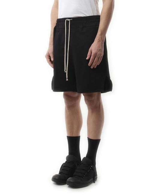 Rick Owens Black X Champion X Drkshdw Shorts, 100% Cotton, Size: Small for men