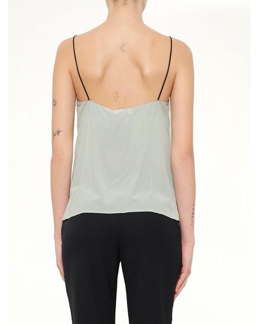 Lanvin Green Silk Top