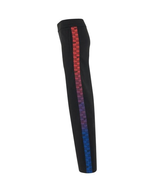 Off-White c/o Virgil Abloh Black Monogram Logo Band Track Pants, 100% Cotton