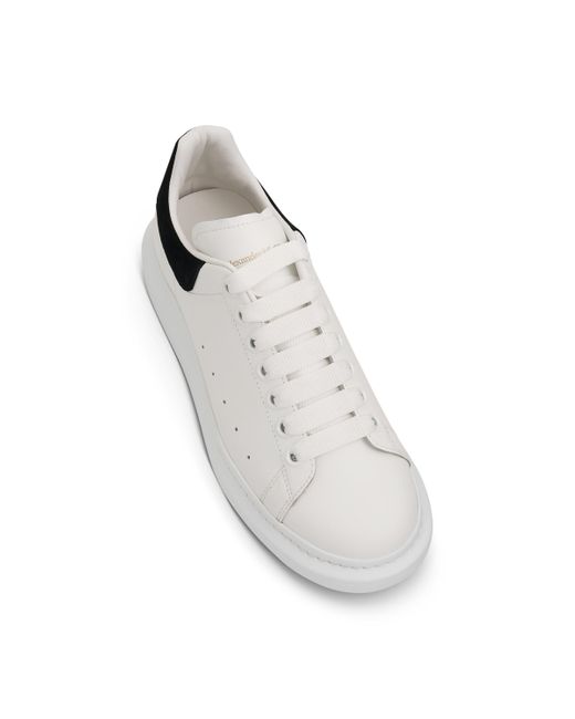 Alexander McQueen White Larry Oversized Velour Sneakers, / Velour, 100% Leather for men