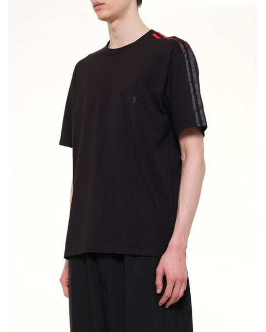 Y-3 Black Gradient 3 Stripe T-Shirt for men