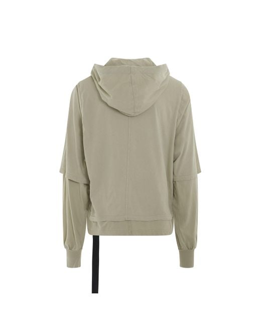 Rick Owens DRKSHDW Drkshdw Hustler Knit Hoodie T-shirt In Pearl