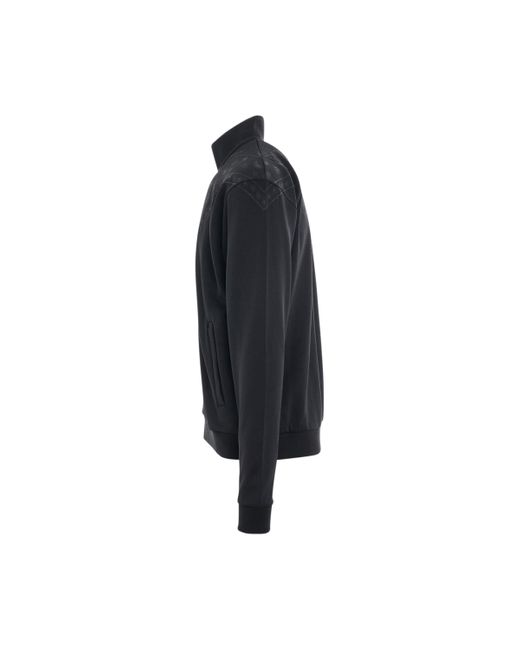 Marcelo Burlon Black 'Bandana Slim Track Jacket, Long Sleeves, /Anthracite, 100% Cotton, Size: Small for men