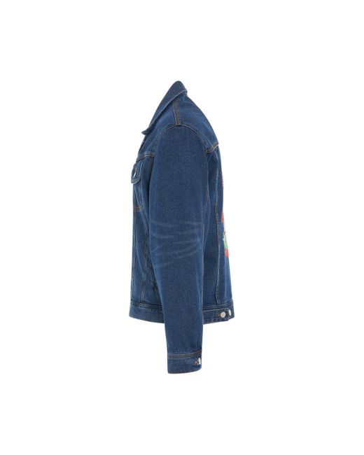 Egonlab Blue Eat Me Denim Jacket, , 100% Cotton, Size: Medium for men