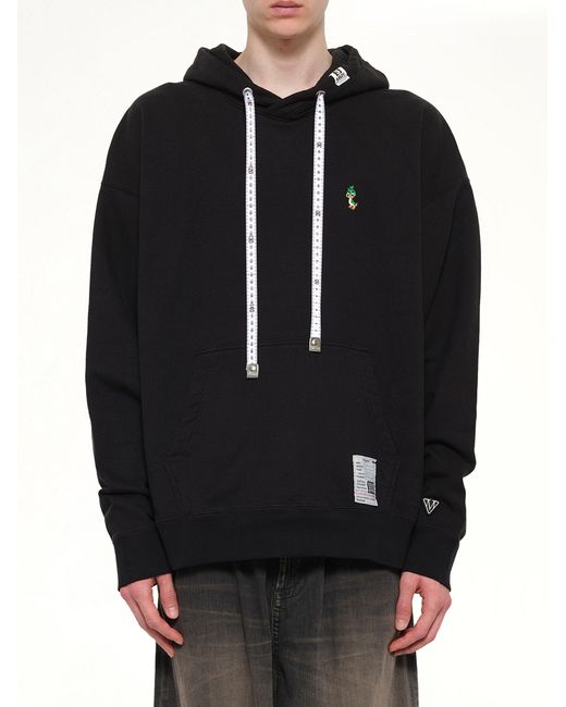 Maison Mihara Yasuhiro Black Leon Embroidery Hoodie for men