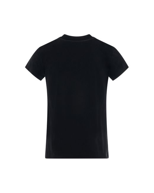 Off-White c/o Virgil Abloh Black Off Stamp Shaped T-Shirt, Short Sleeves, , 100% Cotton, Size: Medium for men