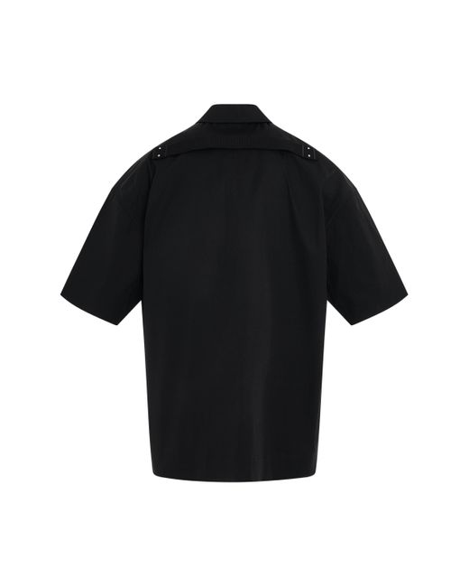 Rick Owens Black Heavy Cotton Magnum Tommy Shirt, Short Sleeves, , 100% Cotton for men