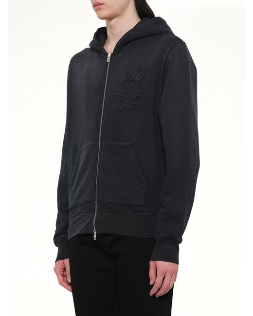 Amiri Blue Ma Quad Zip Hoodie for men