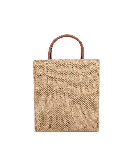 Standard A4 Tote bag in raffia Natural/Black - LOEWE