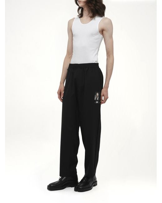 Undercover Black Chaos Balance Casual Pants, 100% Polyester for men