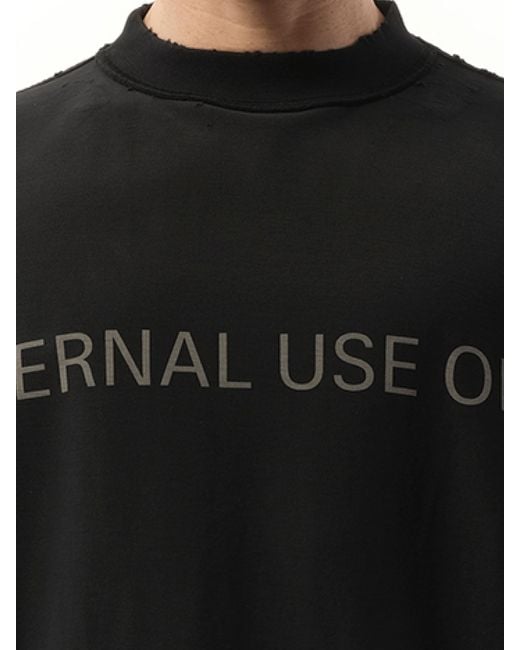 Balenciaga Black Internal Use Inside Out Oversized Cotton T-Shirt for men