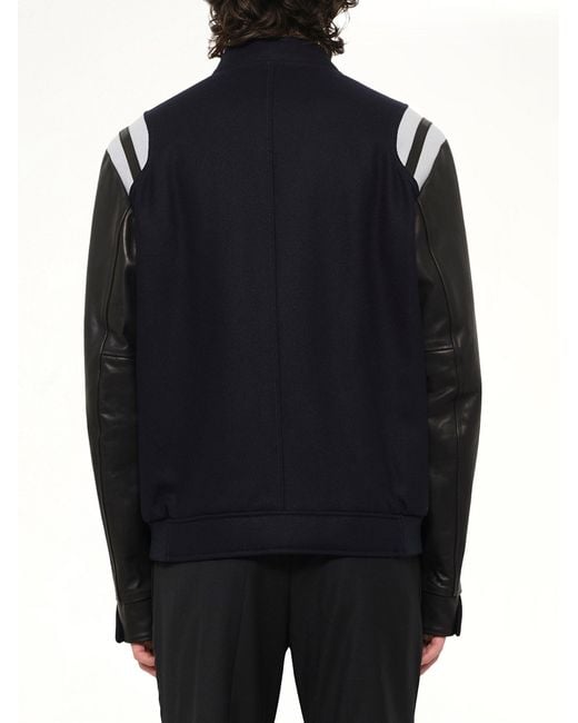 Lanvin Blue Baseball Jacket for men