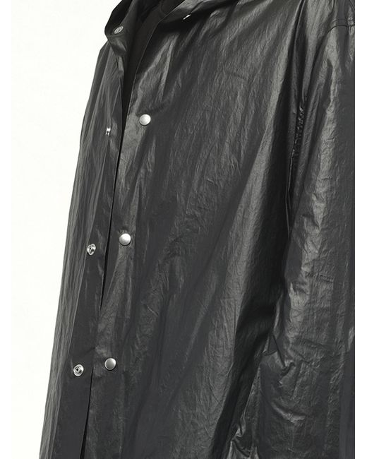 Rick Owens Gray Cropped Mac for men