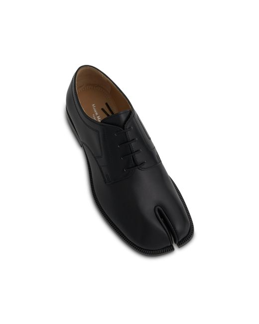 Maison Margiela Black Tabi Lace-Ups Shoes, , 100% Leather