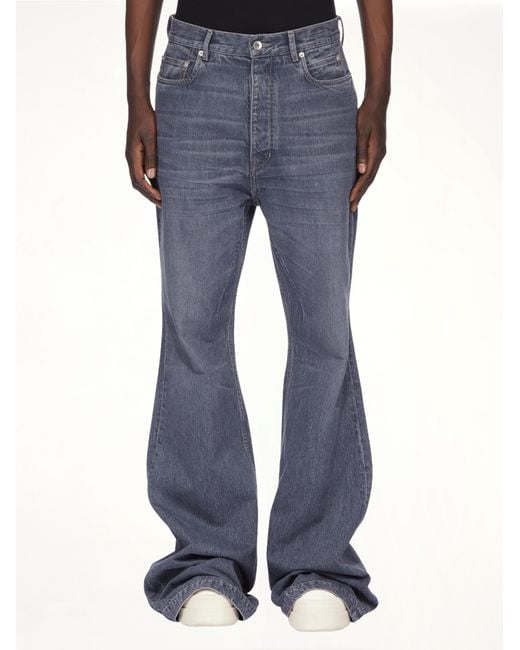 Rick Owens Blue Bolan Bootcut, 100% Cotton for men