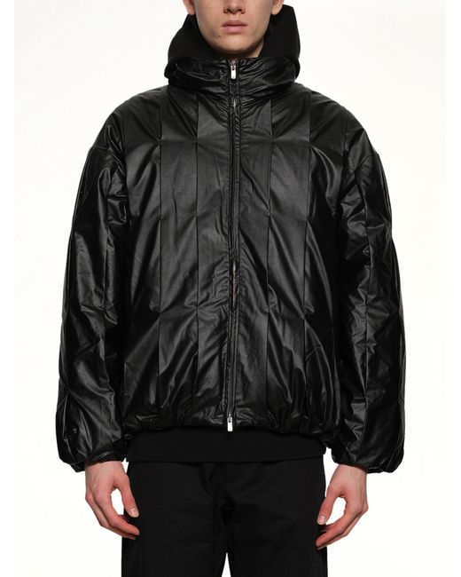 Post Archive Faction PAF Black Cocoon Down Jacket for men