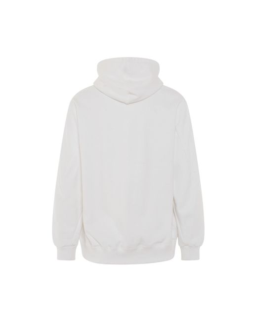 Doublet White 'Hand Embroidery Print Hoodie, Long Sleeves, , 100% Cotton, Size: Small for men
