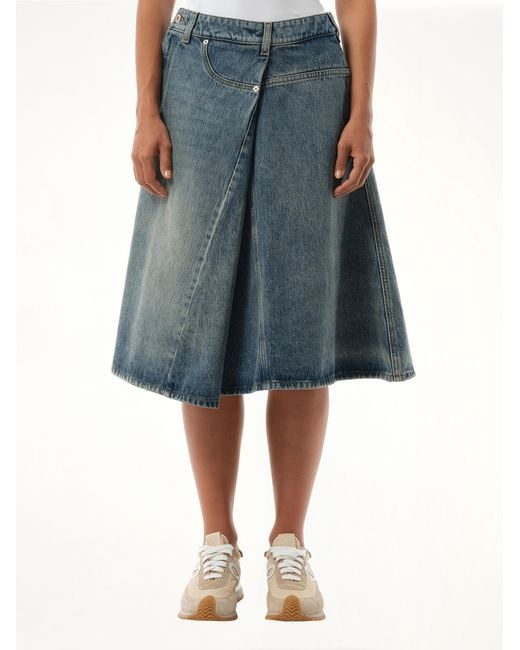Loewe Blue Deconstructed Skirt, 100% Cotton