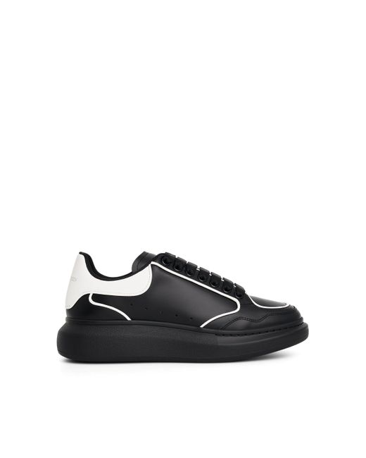 Alexander McQueen Black Larry Contrast Sneakers, /, 100% Calf Leather for men