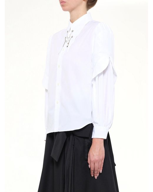 Noir Kei Ninomiya White Star Embelishment Shirt