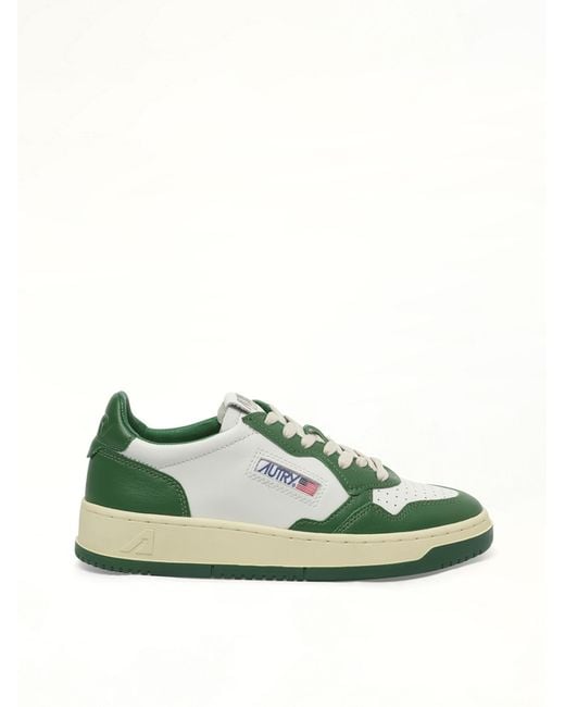 Autry Green Medalist Low Bicolour Sneakers