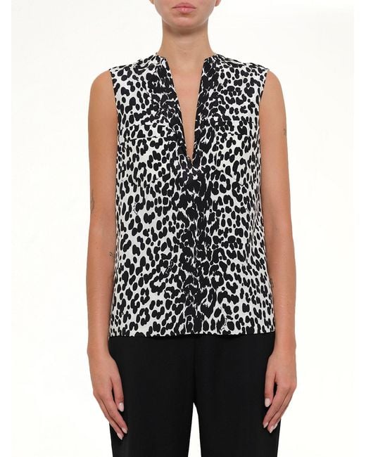 Givenchy Blue Sleeveless Shirt