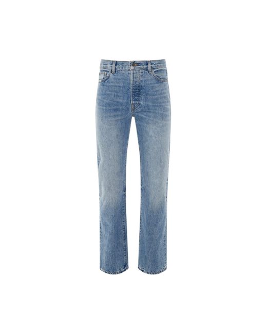 Amiri Straight Fit Jeans In Rosebowl in Blue | Lyst