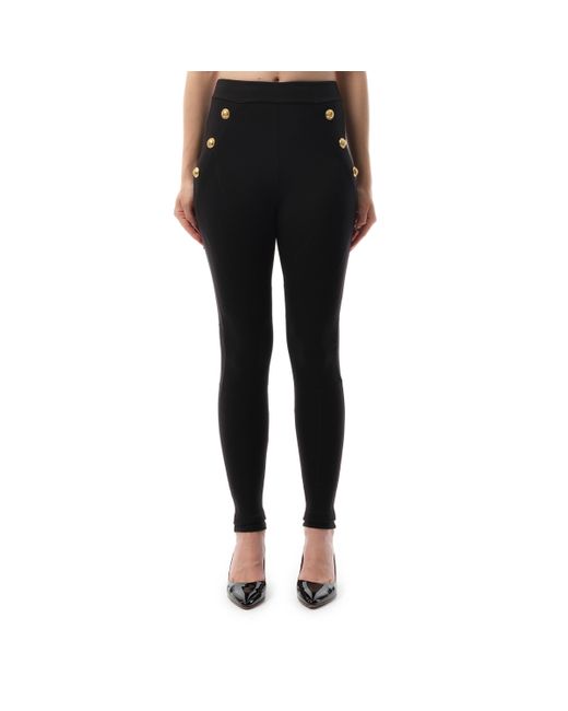 Balmain Black Trousers With Buttons