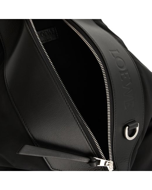 Loewe Black Convertible Puffer Backpack, , 100% Brushed Calf for men