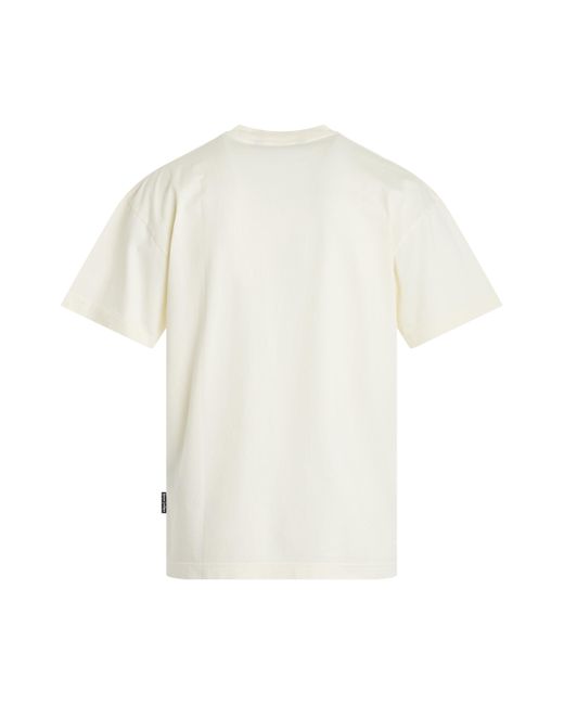 Palm Angels White The Palm T-Shirt, Short Sleeves, Off, 100% Cotton, Size: Medium for men
