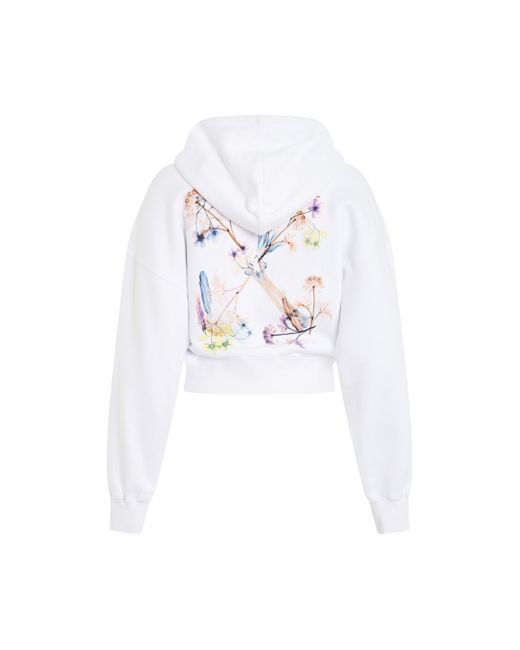 Off-White c/o Virgil Abloh White Off- X-Ray Arrow Crop Hoodie, Long Sleeves, /Multicolour, 100% Cotton, Size: Medium