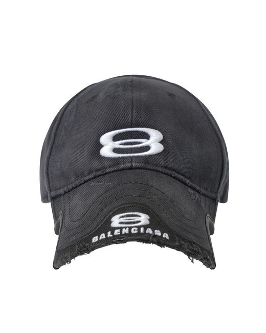 Balenciaga Gray Double Unity Cap, 100% Cotton, Size: Small for men