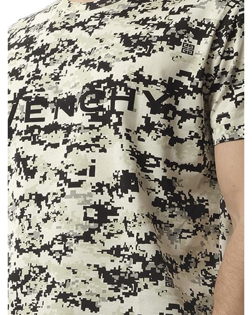 Givenchy Multicolor Camo All Over T-Shirt, 100% Cotton, Size: Small for men