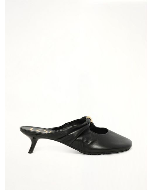 Loewe Black Pebble Soft Mule 45H