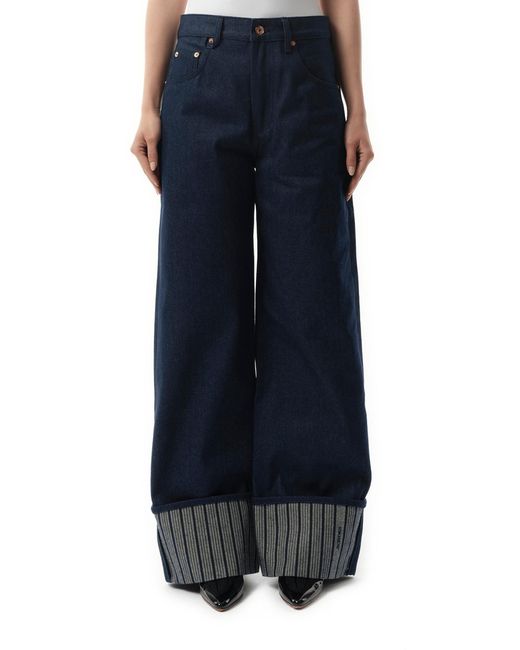 Jacquemus Blue Le De-Nimes Large, 100% Cotton