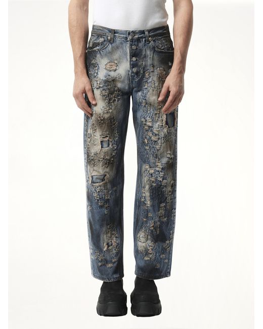 THUG CLUB Gray Combat Casualty Care Denim Pants for men