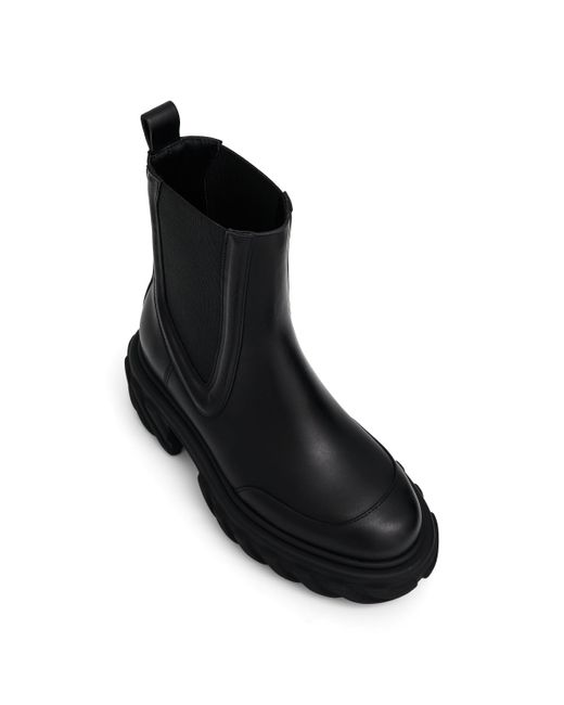Off-White c/o Virgil Abloh Black Off- Tractor Motor Chelsea Boots, , 100% Rubber