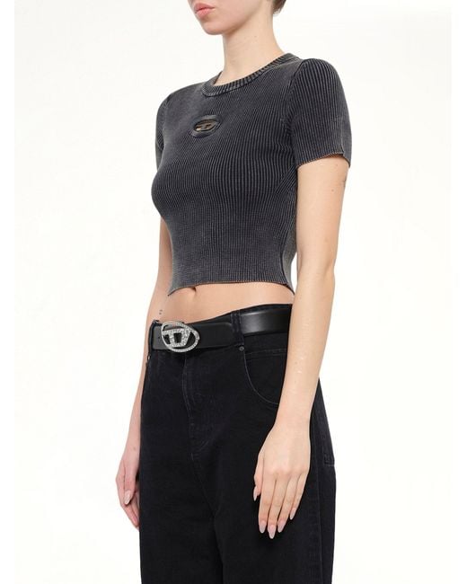 DIESEL Black M-Anchor-A-Ss Knitwear Tops