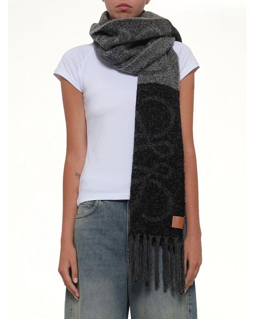 Loewe Gray Big Anagram Scarf
