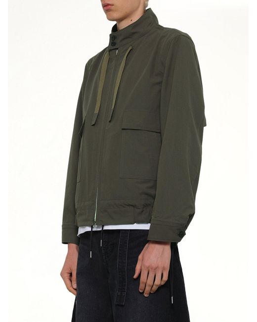 Sacai Green Weathercloth Blouson for men