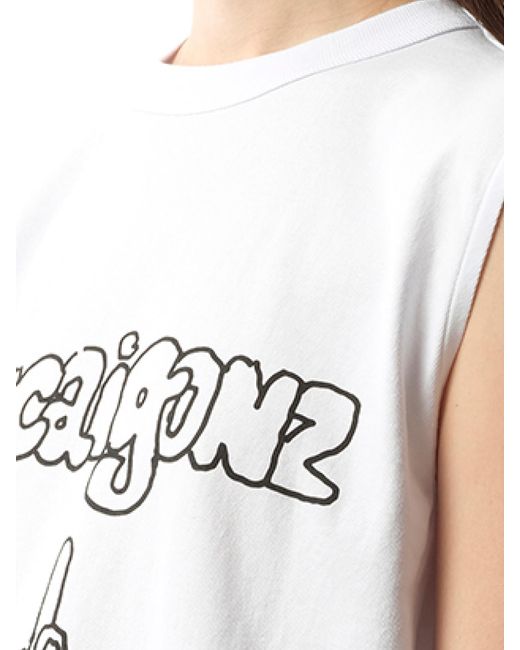Sacai White Gonz Print T-Shirt, 100% Cotton