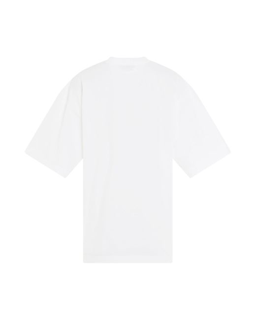 Marni White Heart Print T-Shirt, Round Neck, Short Sleeves, Lily, 100% Cotton