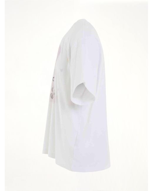 we11done White Teddy Bear Print T-Shirt for men