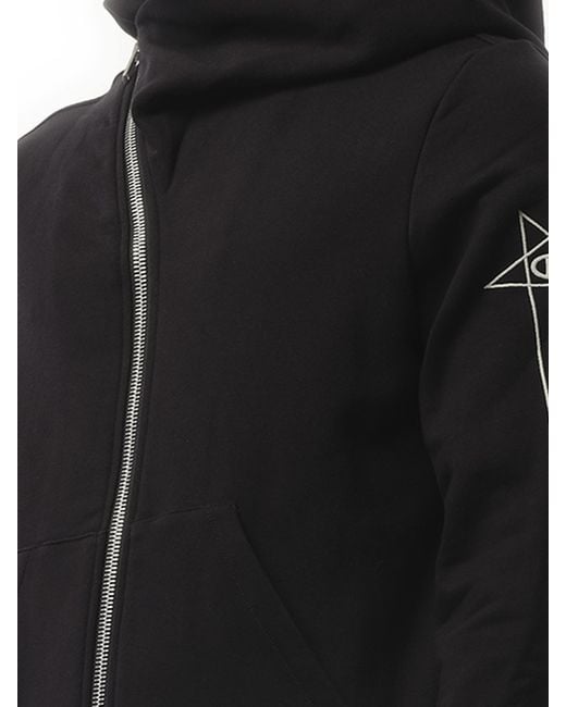 Rick Owens Black X Champion X Drkshdw Mountain Hoodie, 100% Cotton, Size: Small for men