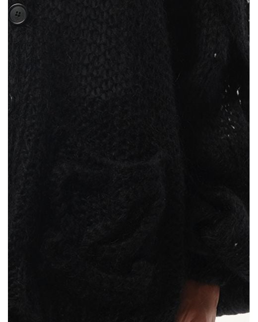 Loewe Black Relaxed Fit Anagram Cardigan