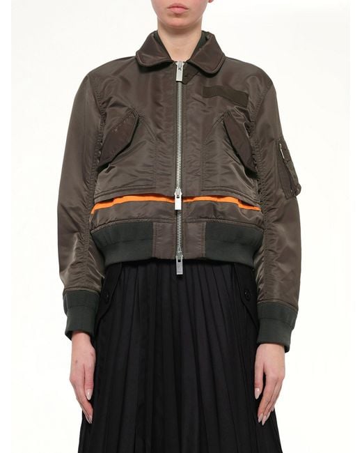 Sacai Black Nylon Twill Blouson