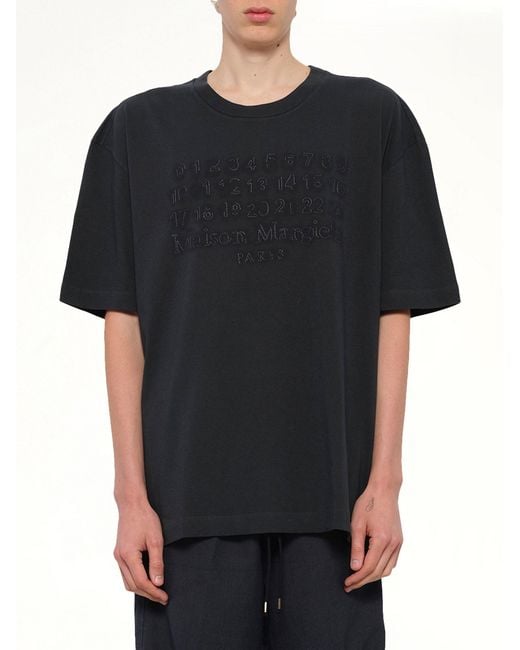 Maison Margiela Black Memory Of Logo T-Shirt for men