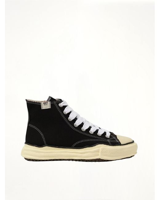 Maison Mihara Yasuhiro Black Original Vintage Color Sole Canvas High-Top Sneaker for men