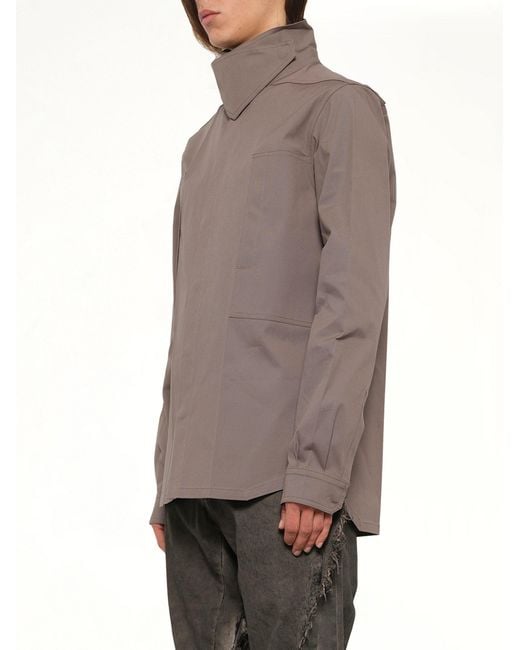 Rick Owens Gray Tower Outershirt for men